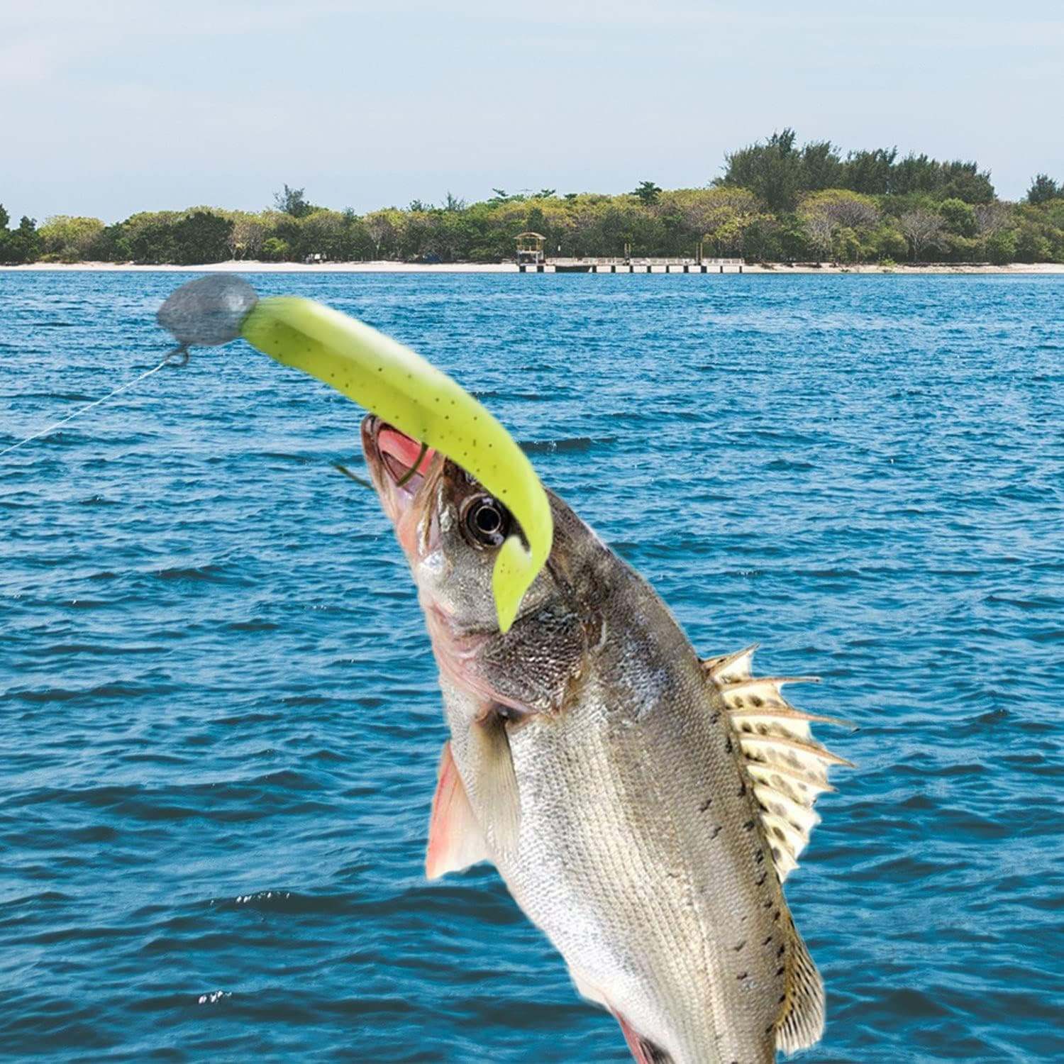 Sztuczne przynęty, miękkie plastikowe przynęty, 55 szt. z 10 główkami jigowymi, haczyki do wędkowania z gumą, sztuczna przynęta na topwater, przynęta wędkarska Softbait