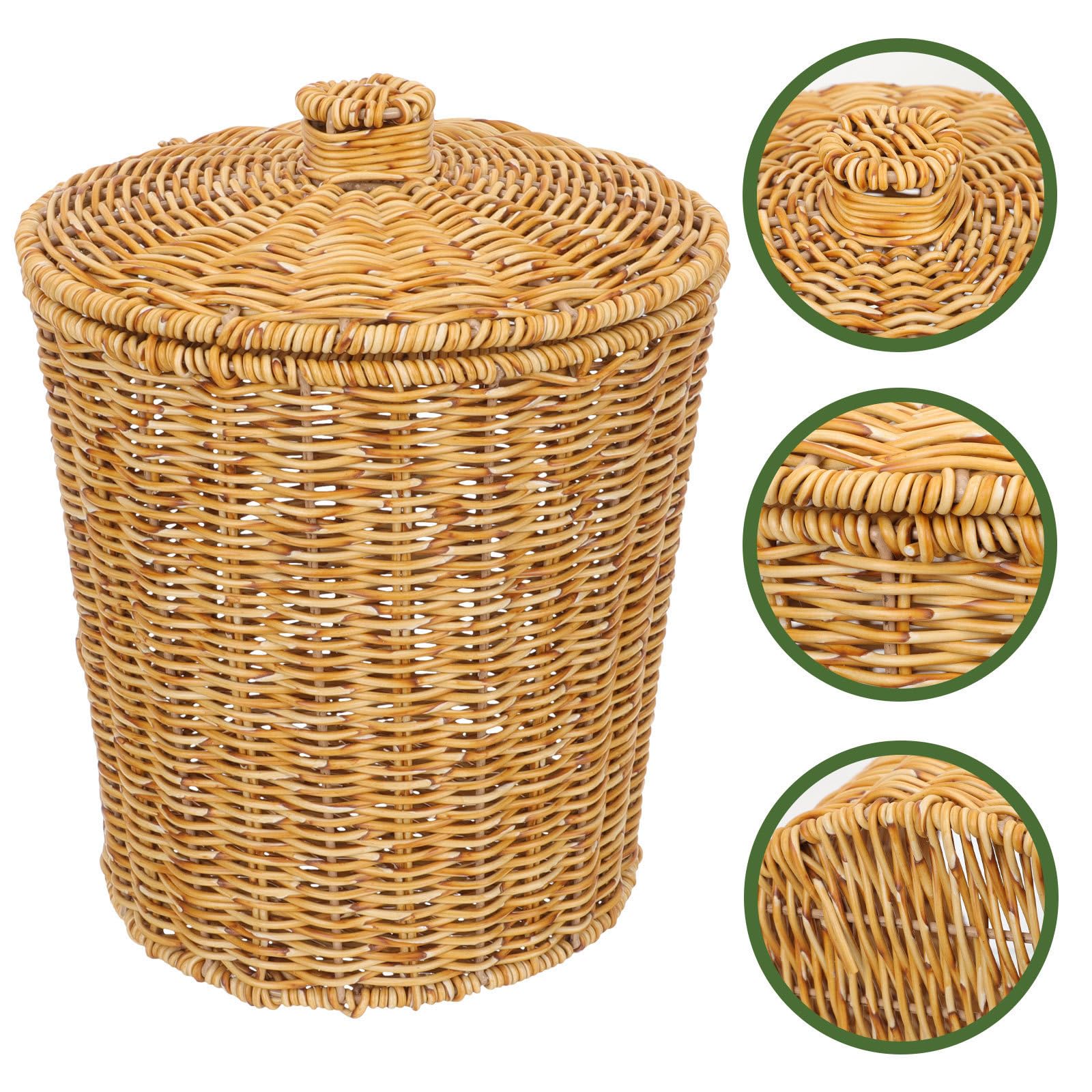 Toddmomy Cestino Rotondo in Plastico con Coperchio, Decorativo