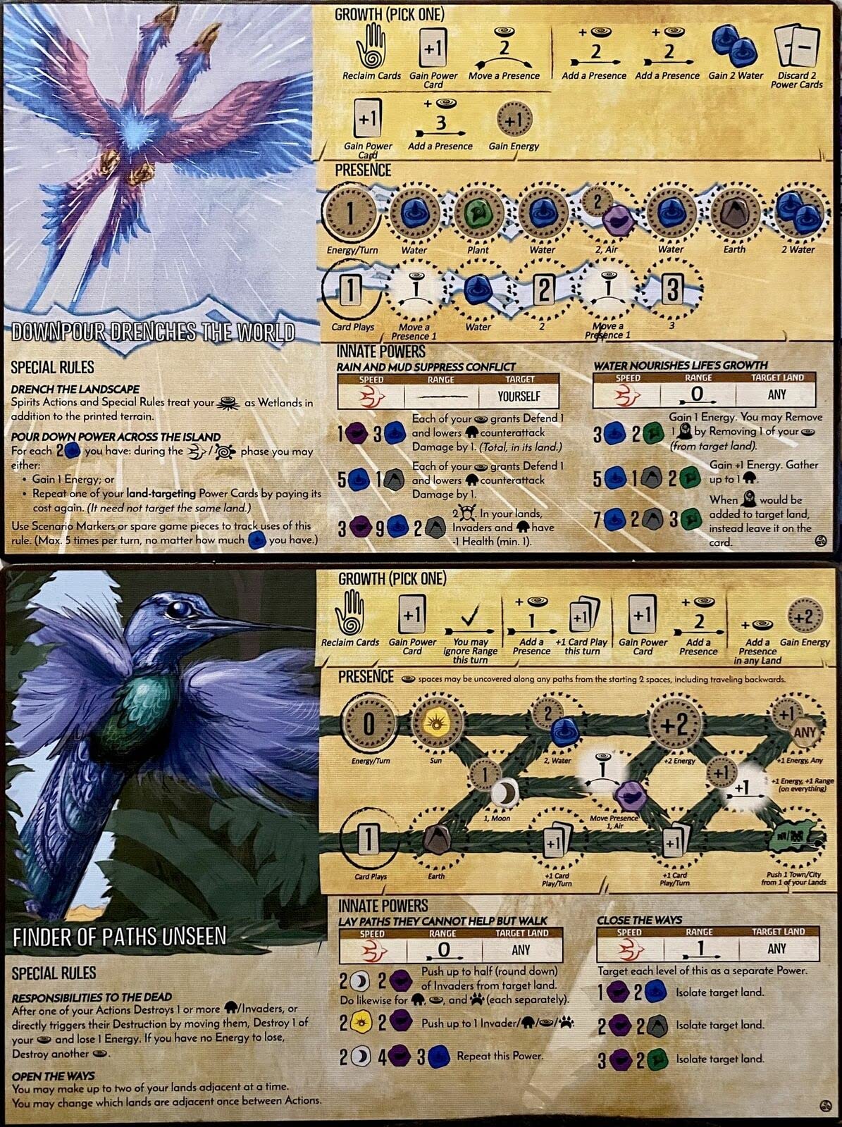 Amazon.com: Spirit Island Finder of Paths Unseen & Downpour Kickstarter  Promo Pack 2 : Toys & Games