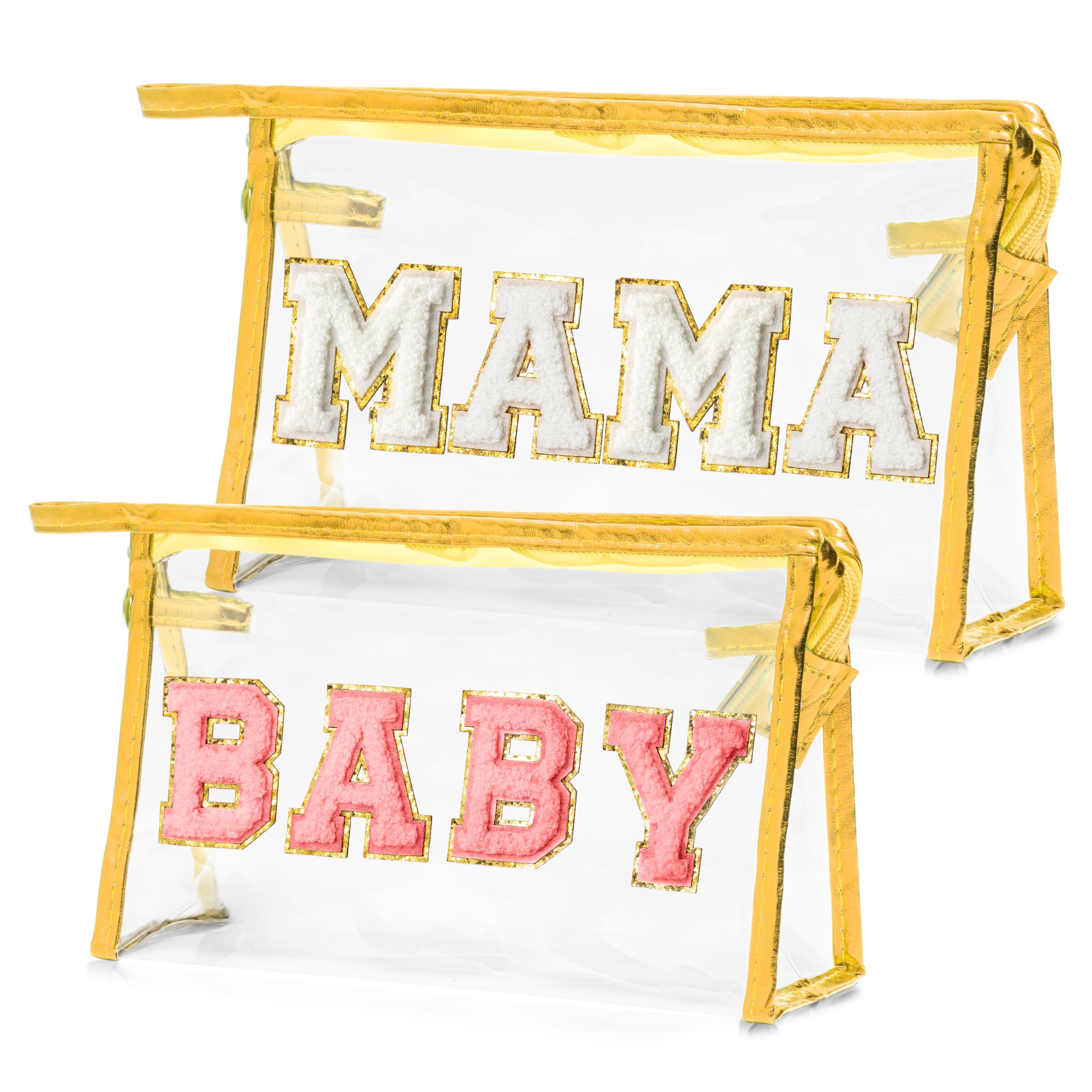 CY2SIDE Cosmetic Bag MAMA+TEACH L, Gold, MAMA+BABY-M, Mama+baby-m