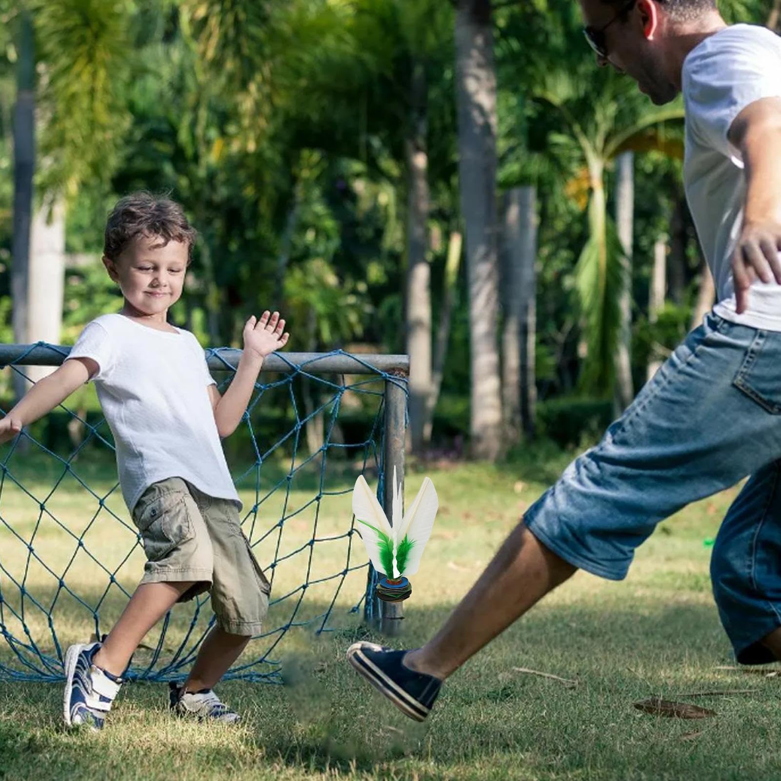 Générique Kick Shuttlecock - Chinese Jianzi Shuttlecock | Plume Shúttlecock, White Feathers Foot Kick Chinese Jianzi,Handwheel Fitness Entertainment and Foot Sports Outdoor Toy Game for Kids Adults