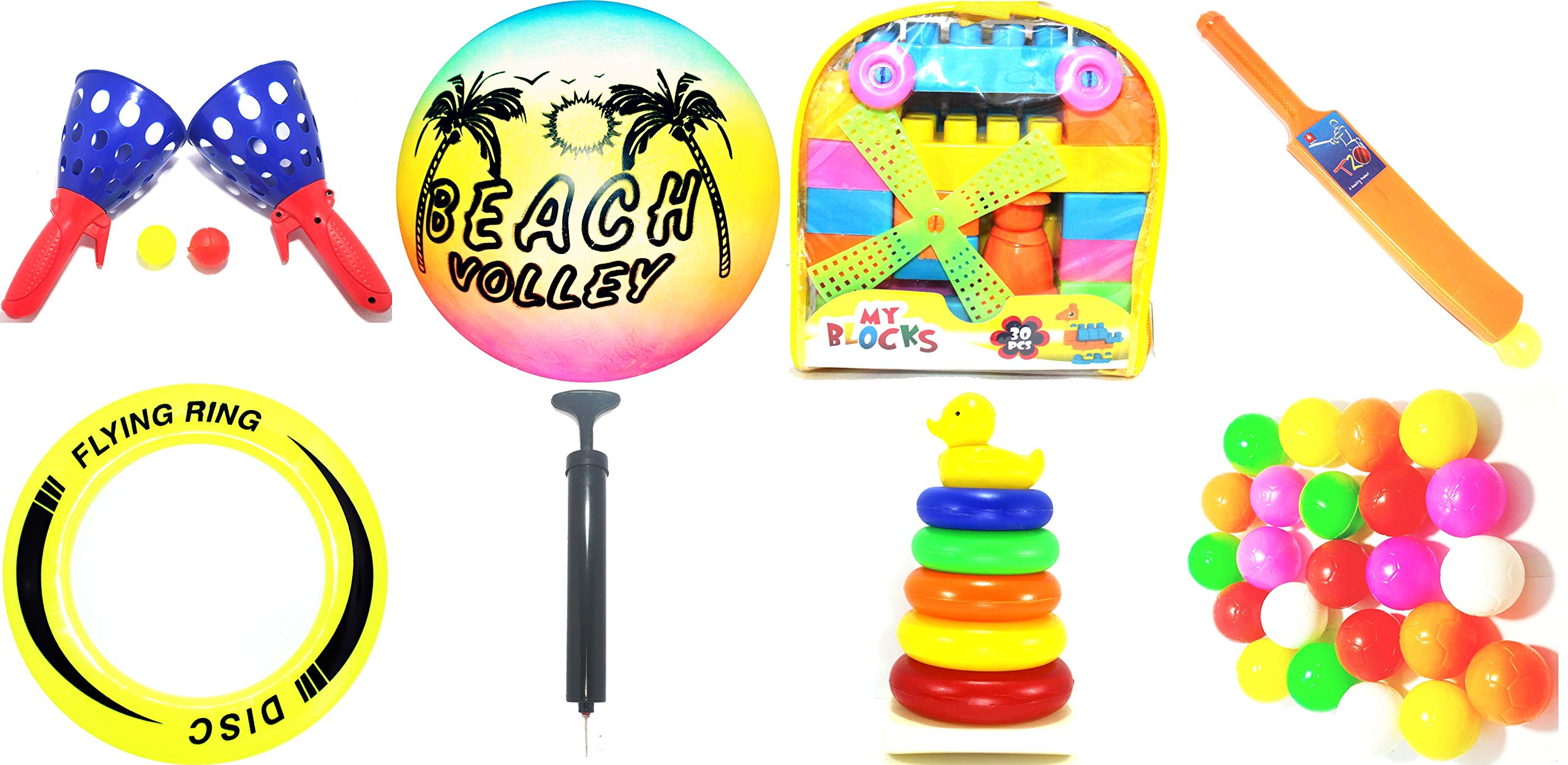 Buy YOHAN Combo Pack of 8 Cricket BAT Ball, 24 Multi Color Plastic