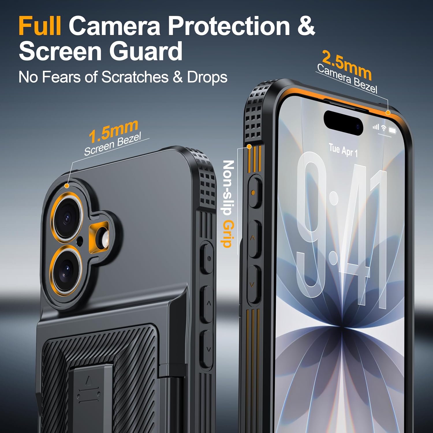 for iPhone 17 Case Wallet with Card Holder (4-5Cards) +1 Privacy Screen Protector,[RFID Blocking][Kickstand][Full Camera Protection] Military Drop Protection Wallet Case for iPhone 17 Black