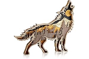 Honoson Wolf Wall Decoration: Rustic Farmhouse Charm for Any Room