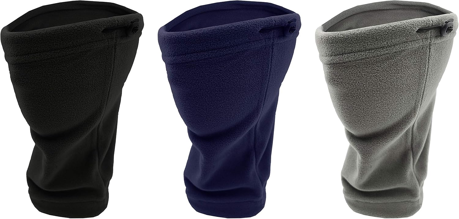48 Pack Thermal Neck warmer, Warm Winter Scarf Tube Buff Gaiter, Adjustable Soft Fleece, Bulk