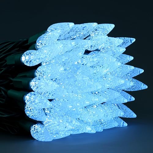 Miniatura 9 de 140 luces LED de Navidad de una pieza de fresas rojas y verdes, paquete de 2 hebras, 70 unidades, 36 pies, de alta resistencia al agua,