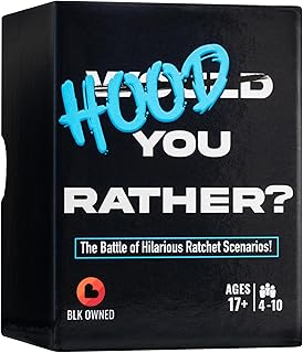 Hood You Rather: Urban Black Culture Party. Games for Adults with an Unforgettable Hood Spin on Fun Card Game for Game Night. 200 Mind-Blowing Cards. Ages 17+