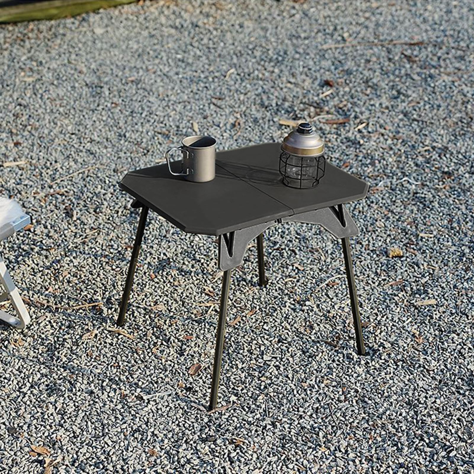 Mesa Plegable De Camping Patas Regulables En Altura Y Desmontables