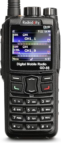 Radioddity GD-88 DMR y radio de mano analógica de 7 W, radio bidireccional jamón de doble banda UHF VHF, con GPS/APRS, repetidor de banda cruzada,