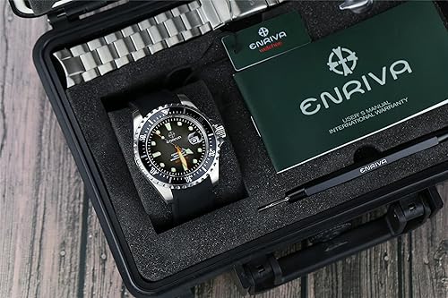 Miniatura 9 de ENRIVA Men's Automatic Pro Dive Mens Watch Aluminium Bezel Diving Watches Self-Wind Professional Diver Watches for Men
