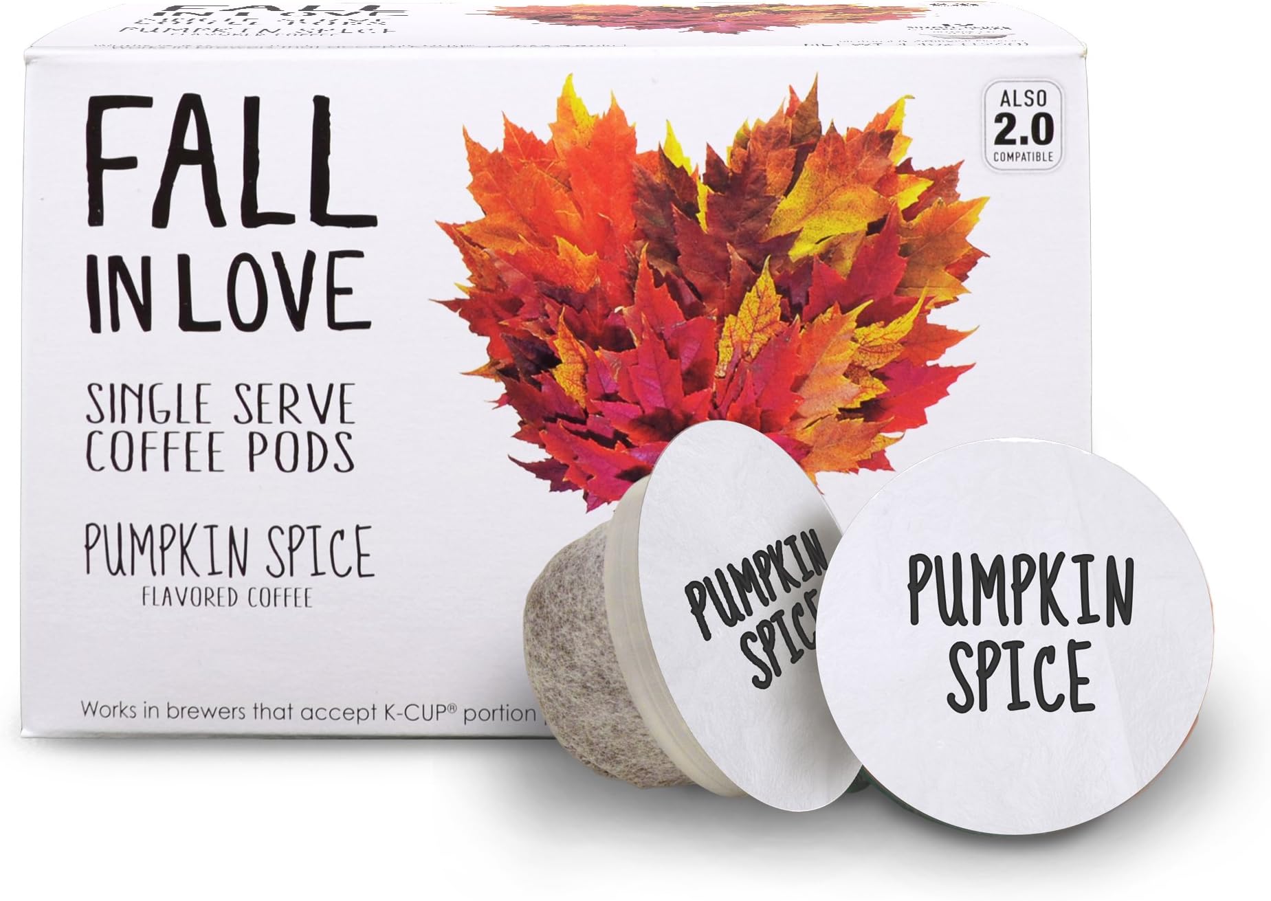 Single Serve Flavored Coffee, Fall In Love, Pumpkin Spice, 12 Pods