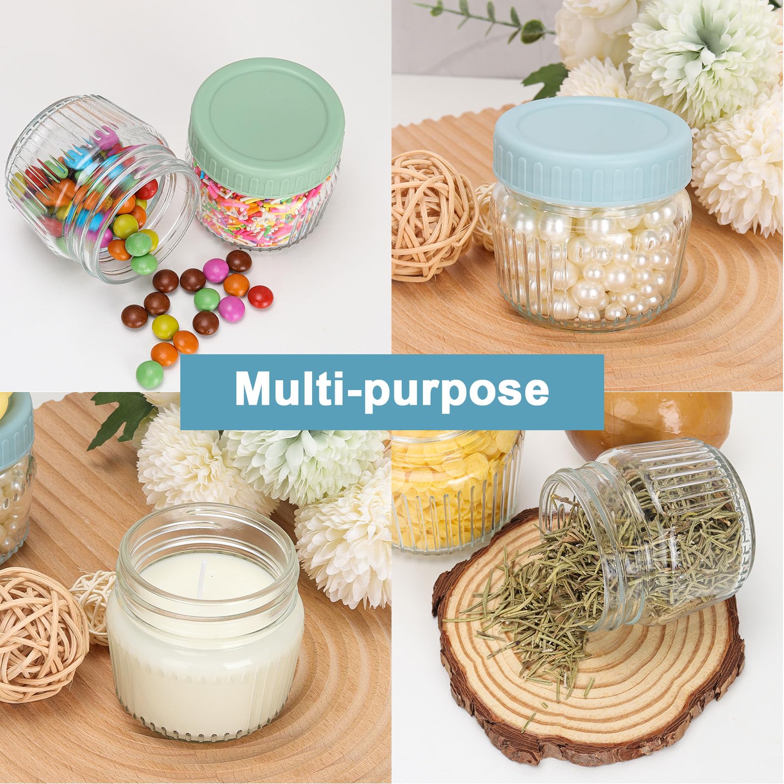 8x Mini-Einmachgläser 118 Ml – Mit Deckel, Breiter Mund, Für Marmelade, Gewürze, DIY-Kerzen & Geschenke