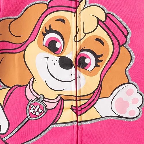 Miniatura 3 de Paw Patrol Nickelodeon Skye, Marshall and Rubble - Conjunto de sudadera con capucha, camiseta y pantalones de leggings para niñas pequeñas y grandes