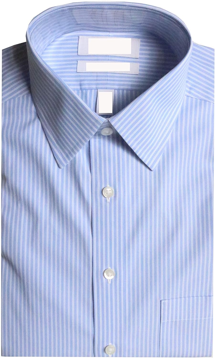 Gold Label Roundtree & Yorke Non-Iron Slim Fit Point Collar Stripe Dress  Shirt G16A0109 Blue