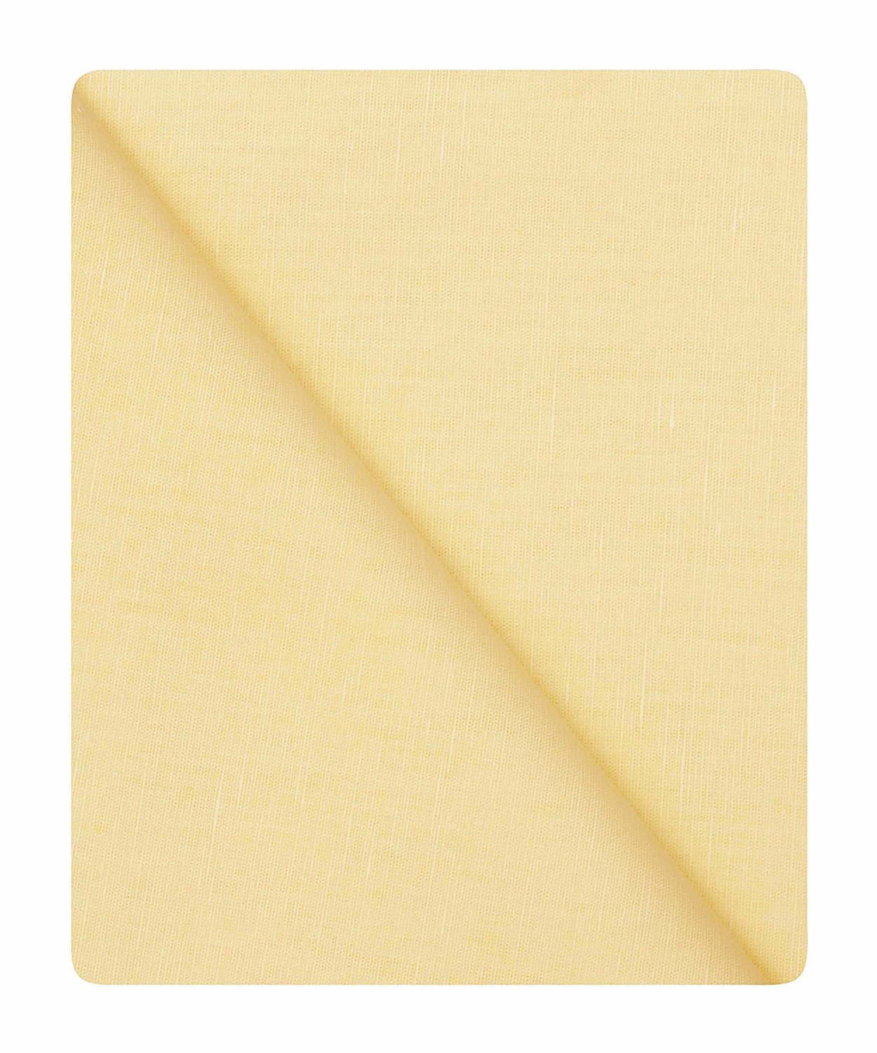 KUNDAN SULZ GWALIORMen's Linen Blended Cotton Shirt Piece (Light Yellow)