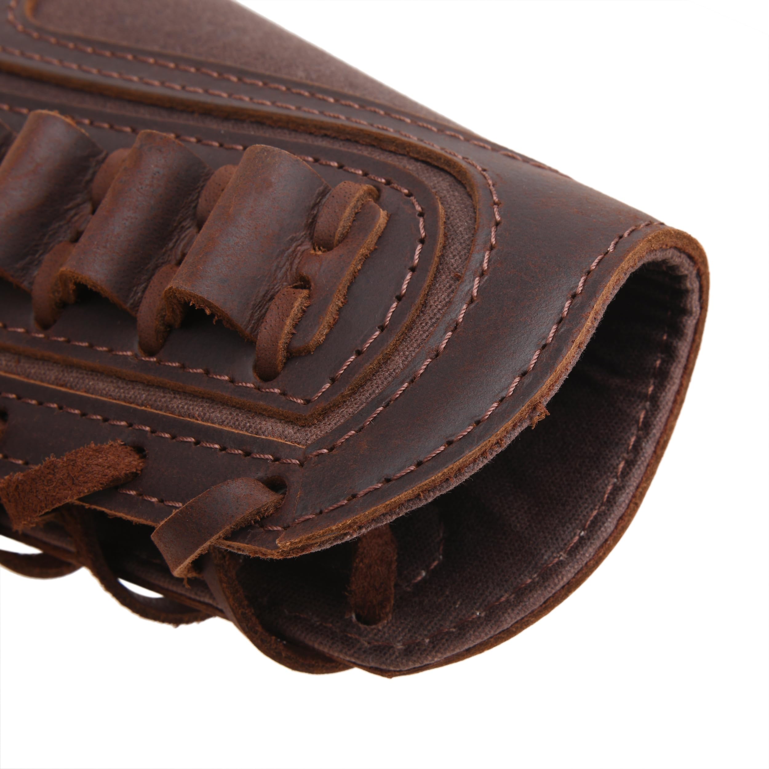 Tas Trost Leder-Wangenauflage mit Canvas-Kolbenhülse, Patronenhalter und Rückstoßdämpfer .308 .30-30 .22LR 12GA