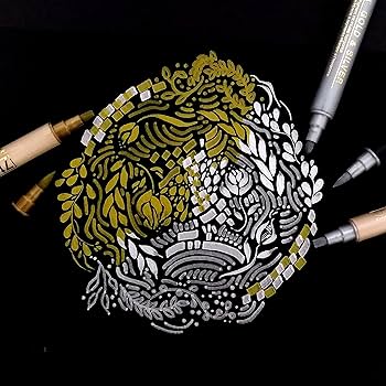 Amazon.com: Kuretake Zig Gold and Silver pens Assortment Set