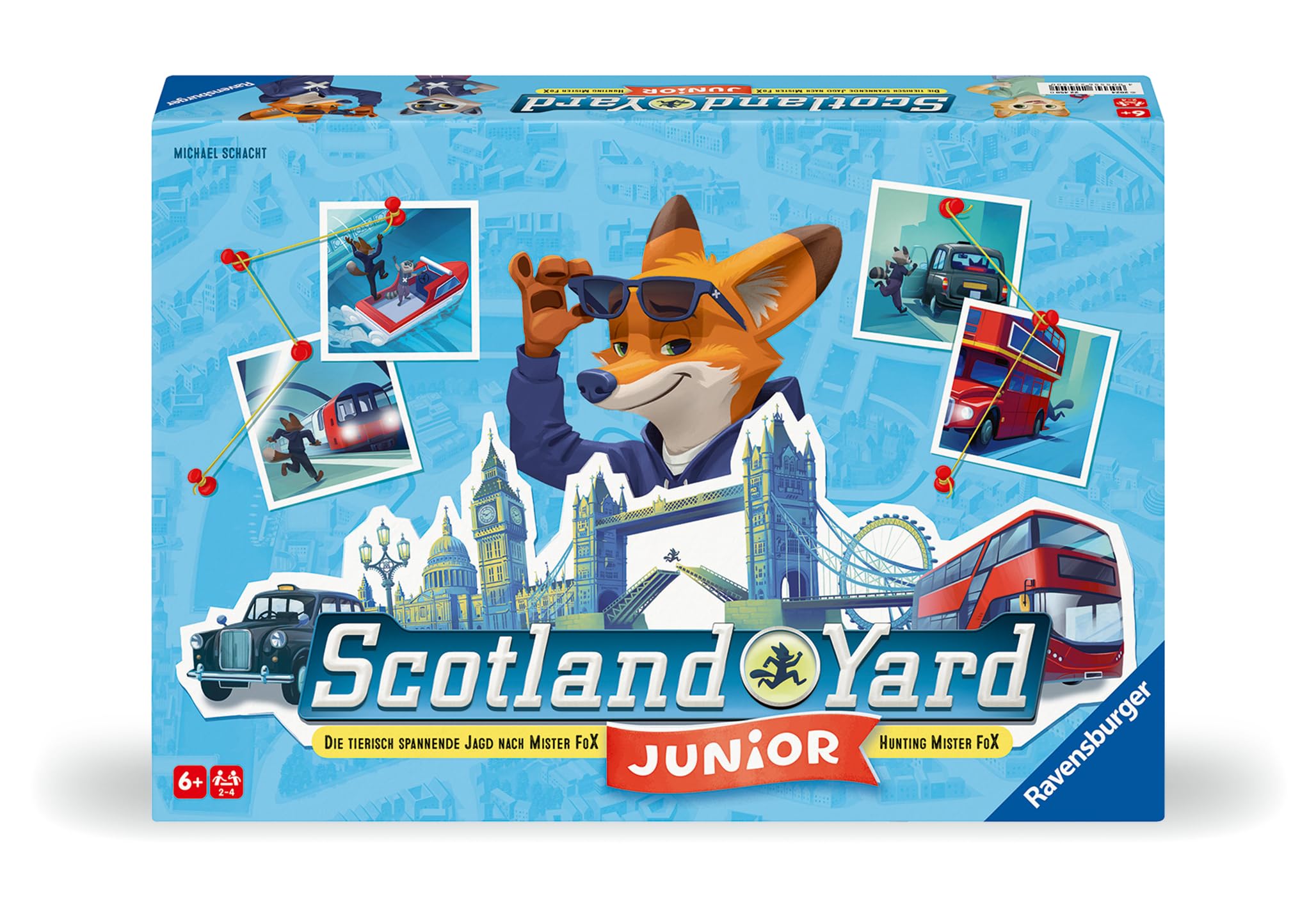 Ravensburger - Scotland Yard Junior, Gioco da Tavolo per Tutta la Famiglia, 2-​4 Giocatori, Idea Regalo per Bambini 6+ Anni, Edizione in Italiano