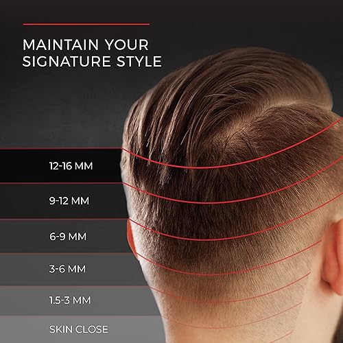 Miniatura 6 de Remington Easy Fade - Kit de corte de pelo para hombres, peines fijos cónicos y estándar, estuche de viaje incluido, color negro