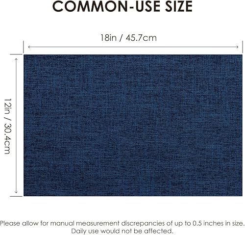 Miniatura 6 de Bilayer - Juego de 6 manteles individuales de lino grueso, resistentes al calor, lavables a máquina, sin arrugas, cuidadosamente seleccionados, de