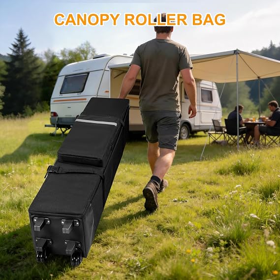 PGmoon 10x10x48in Canopy Bag Replacement for 10x10 Pop Up Canopy Tent | Heavy Duty Canopy Tent Roller Bag with Wheels, with 600D Oxford Tough Fabric and Handles