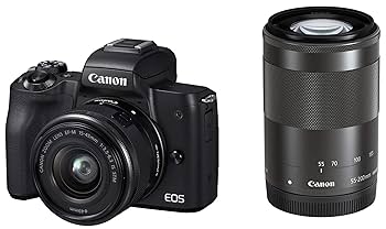 Amazon | Canon ミラーレス一眼カメラ EOS Kiss M ダブルズーム