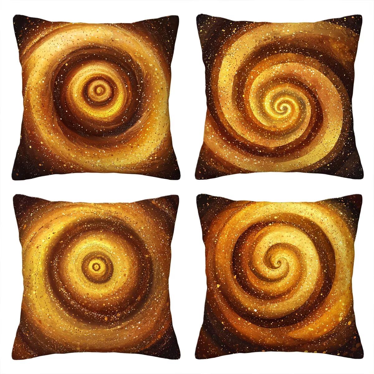 Coussins canape abstrait motif impression recto verso imperméable lot de 4