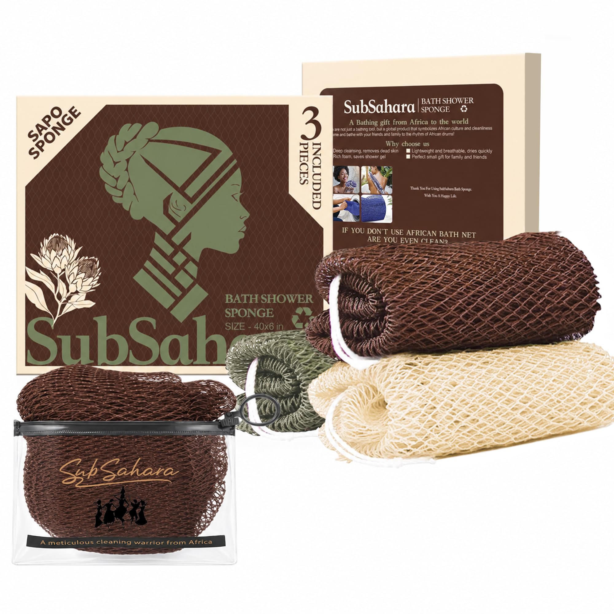 African Net Sponge - Exfoliating Body Scrubber (2 Pack) -26