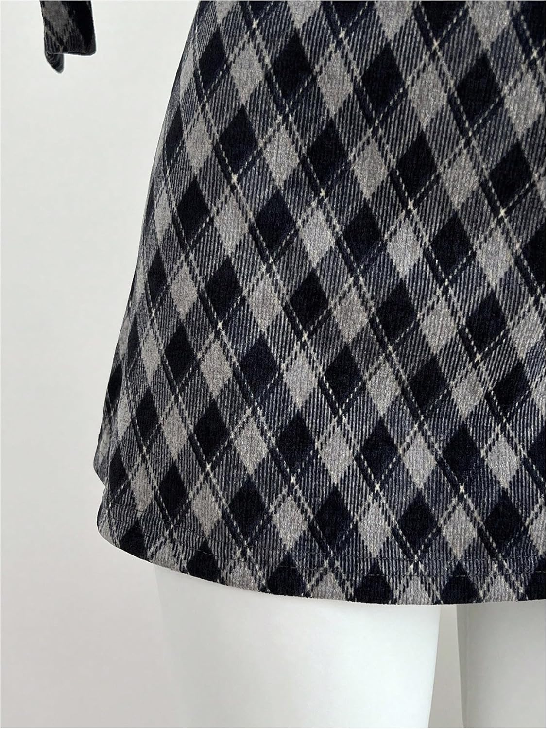 GORGLITTER Women's Plaid Mini Dress Ruched Sleeveless Date Night Wedding Guest Asymmetrical Dresses - Image 5