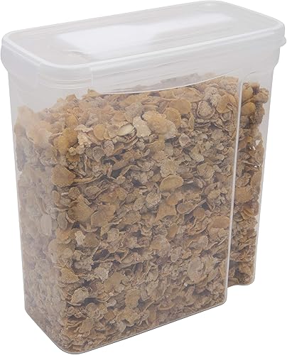 Kitchen Details Recipiente de cereales con cuchara  Grande  Hermético  Lata de alimentos  Se mantiene fresca  Organizadores de almacenamiento de