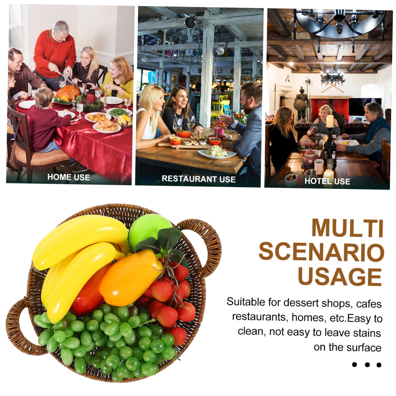 FUNOMOCYA Rattan Vegetable and Fruit Plate Rattan Basket Rattan Holder Catering Holder Food Decor Catering Tray Rattan Bread Tray Picnic Container Round Basket Tray Pp Coffee re-usable