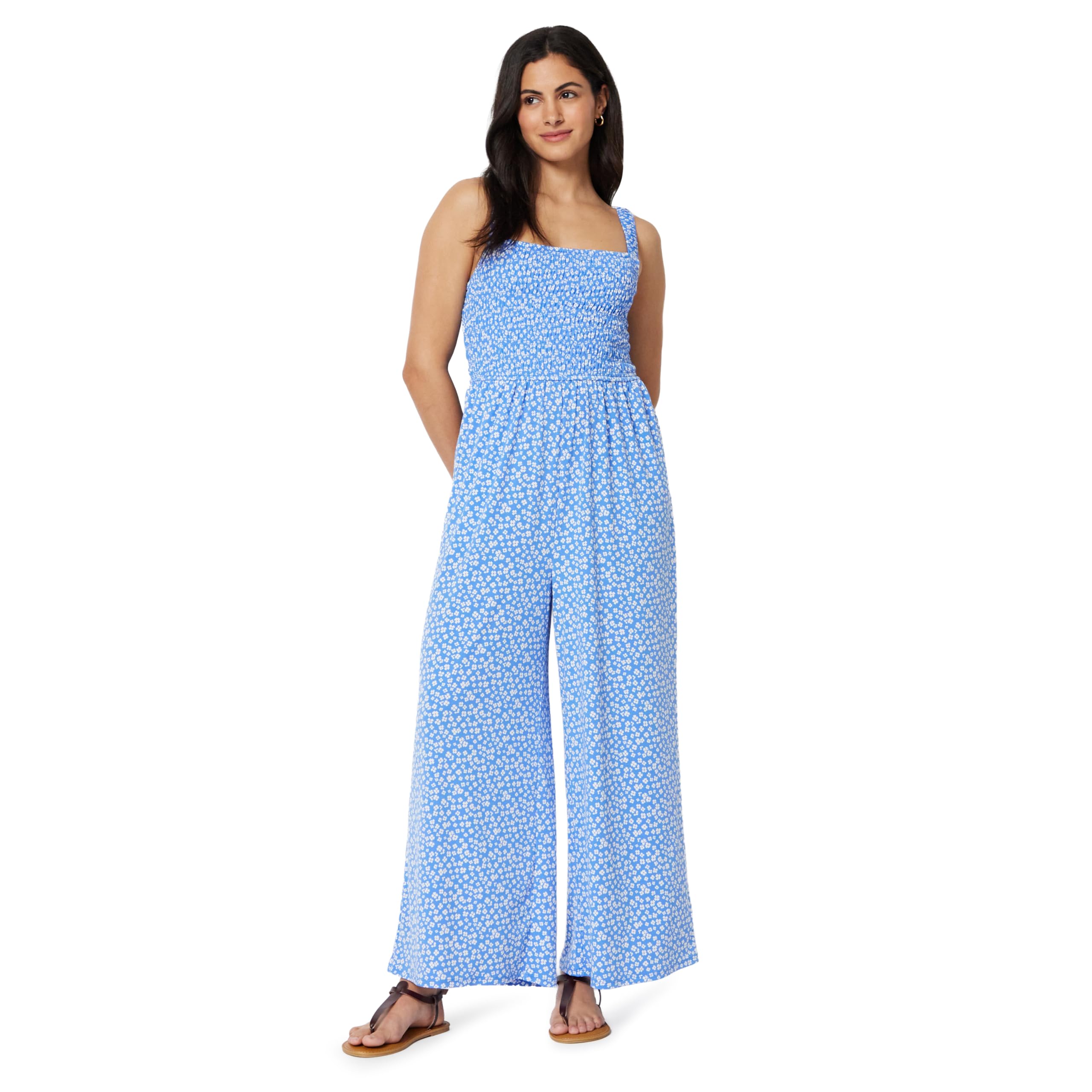 

                                                    Amazon Essentials Women's Square Neck Wide Leg Sle