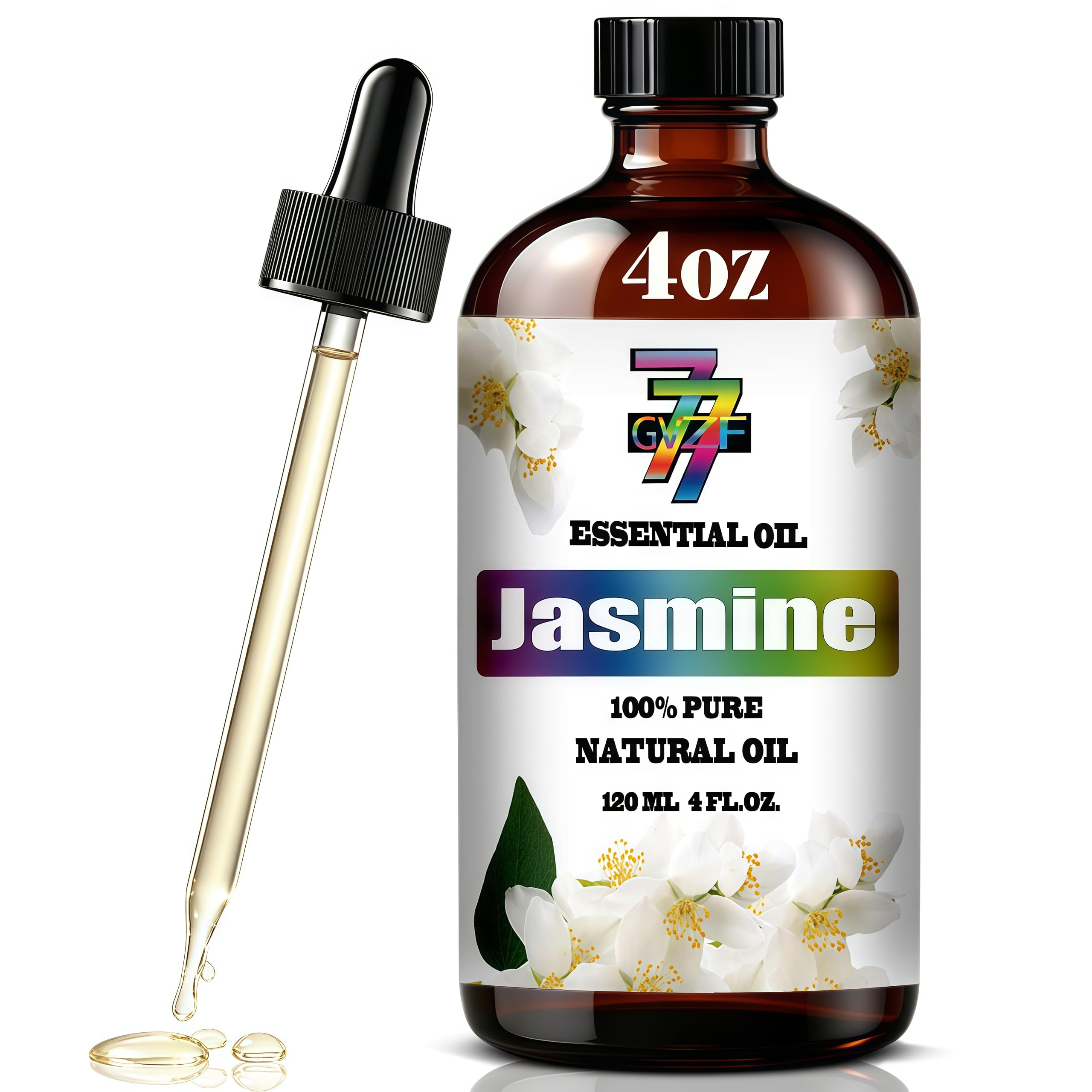 Jasmine Essential Oil for Diffuser Home, DIY Candle Soap Making, 4oz