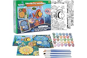 Paint Kits for Kids 9-12, Pre-Printed Canvas, 3 Pack
