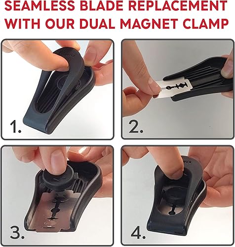 Miniatura 5 de KNEADACE Herramienta de puntuación de masa coja de pan extraíble y magnética, herramienta profesional de puntuación de masa madre para hornear pan