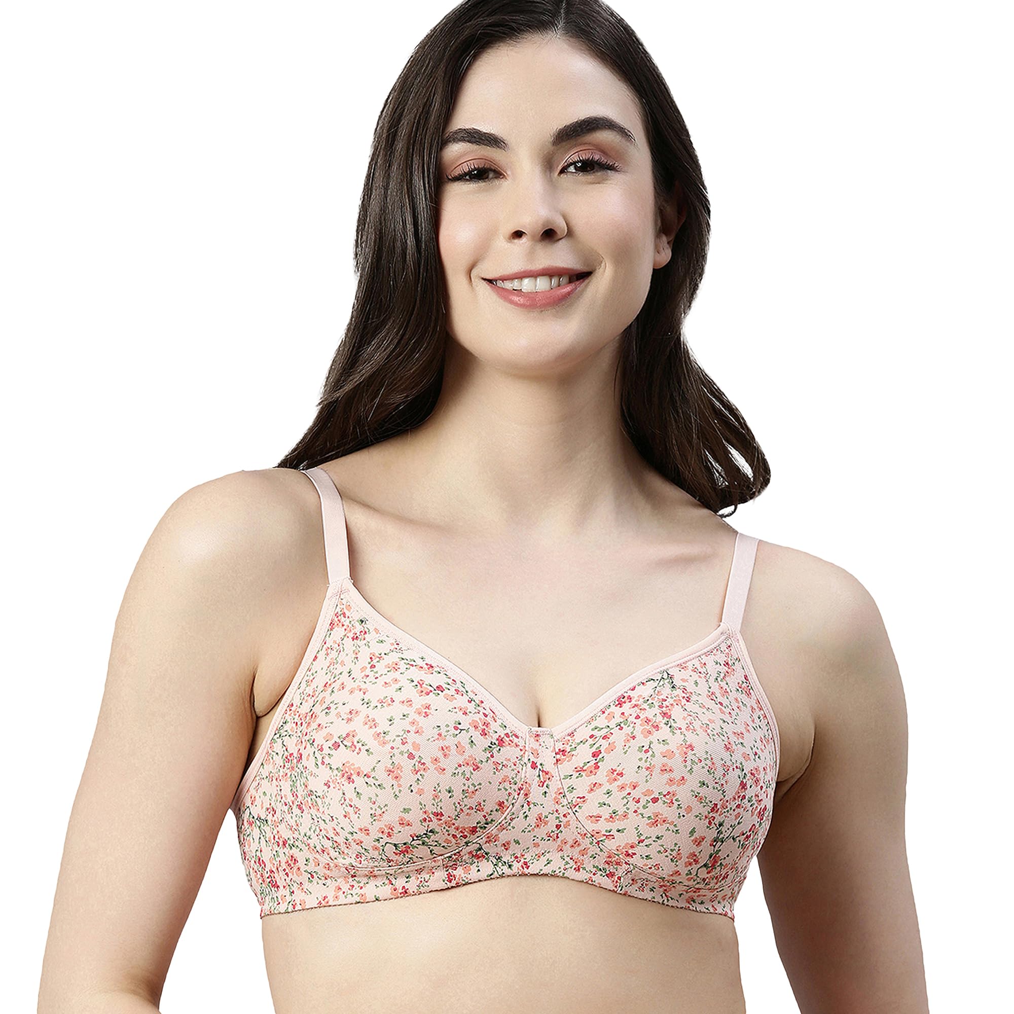 Enamor Innovations Fabcool A042 Women's Cotton Everyday Non-Padded Non-Wired High Coverage Bra A042 (Plus Sizes), Revello print, 34B