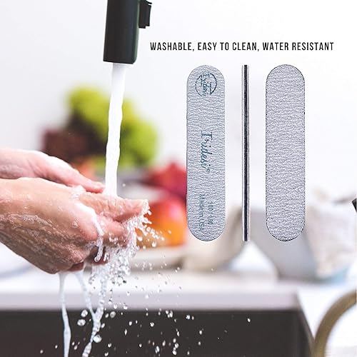 Miniatura 5 de Mini lima de uñas gris cebra salón tablero 35 pulgadas de largo por 75 pulgadas de ancho calidad profesional Paquete de 50