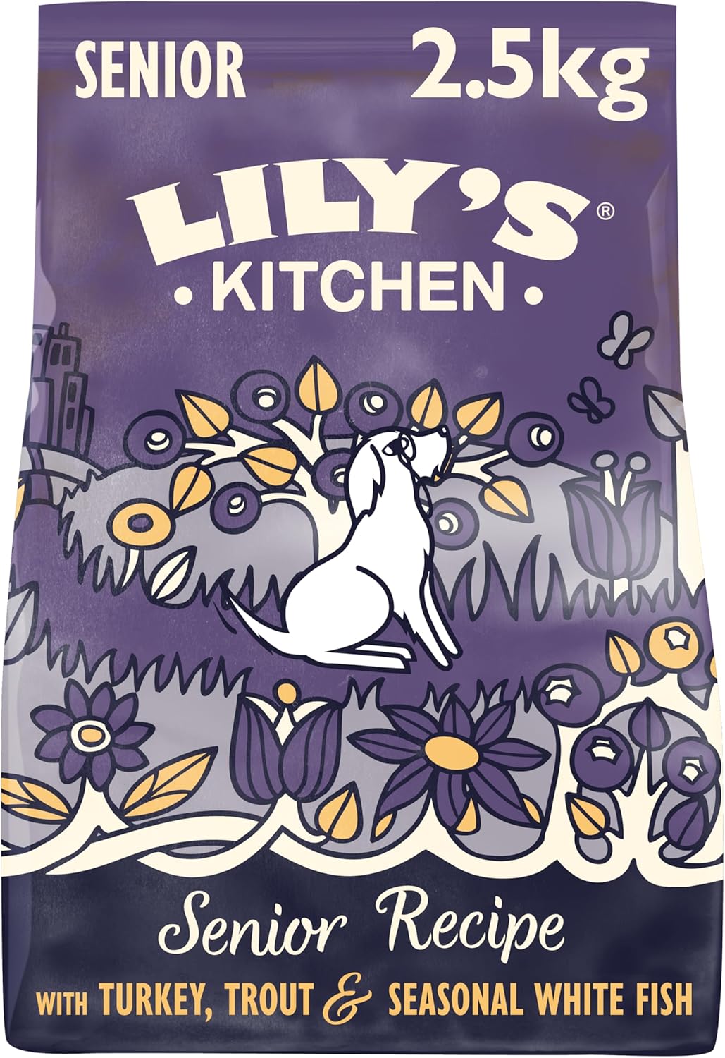 Lily's Kitchen Senior Recipe Turkey & Trout Natural Grain Free Complete Dry Dog Food 2.5 kg (with Turkey and Herbs)