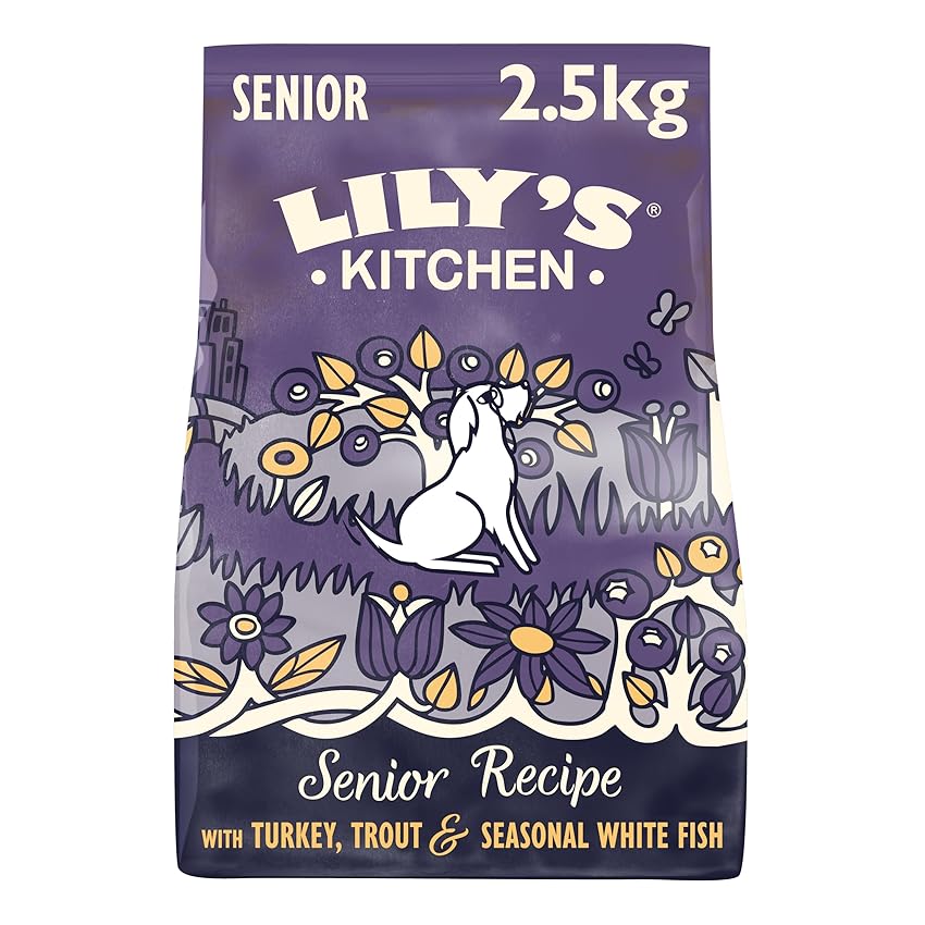 Lily's Kitchen Completo Crocchette Cani per cani adulti 8+ Senior (2.5 kg) - Salmone e trota