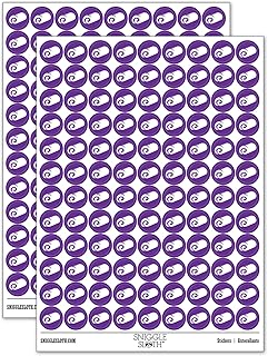 Swiss Roll Cream Cake 200+ Round Stickers - Matte Finish - 0.50" Size - Purple