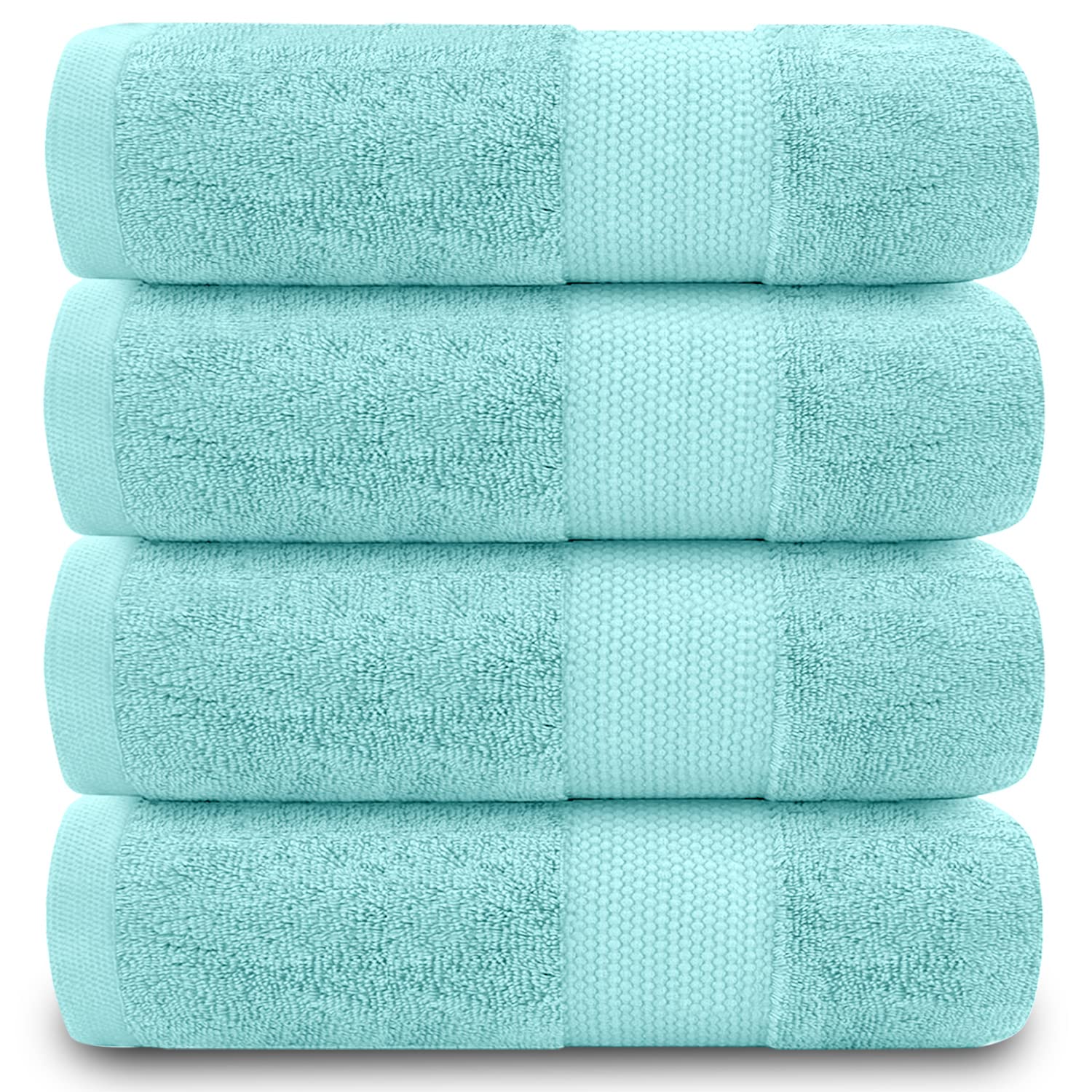 GC GAVENO CAVAILIA 700 GSM Premium Quality Hand Towels, Extra Absorbent 4pk 100% Ringspun Cotton Towel, Turquoise, 4PK