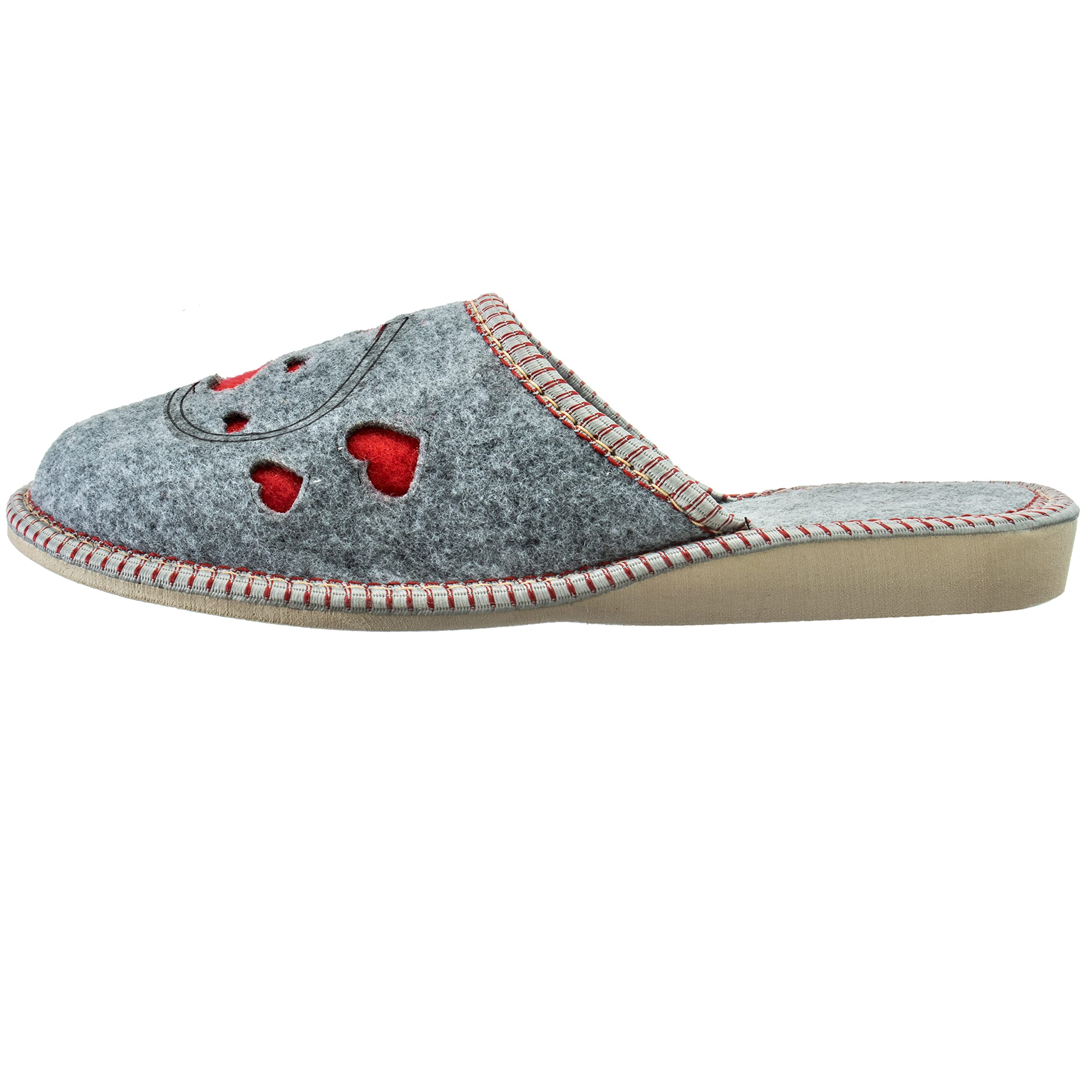 ESTRO Pantoufles Femme Chausson Chaud - Chausson Feutre Femme Mules Feutre avec Semelle Antiderapante F03