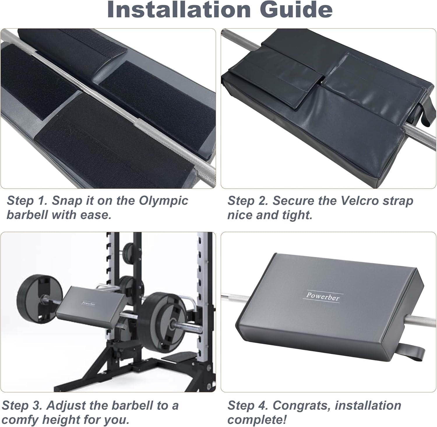 Hip Thrust Bench Pad - Booty Sprout Hip Thrust Machine Pad, Barbell Pad for Hip Thrust Box, Glute Workout Equipment Machine Cushion Home Gym, Sturdy Bar Pad for Hip Thrusts