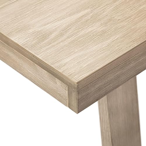 Miniatura 5 de Plank+Beam Mesa de comedor de 48 pulgadas, mesa de cocina de madera maciza, mesa de comedor para comedor, cepillo de alambre de concha de mar