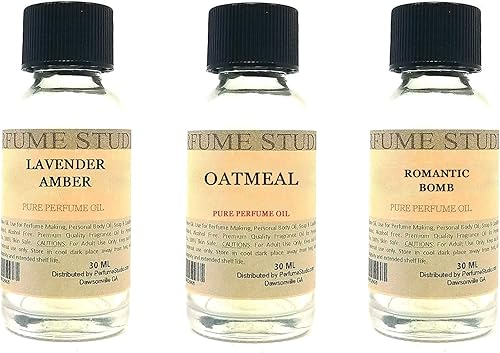 Miniatura 19 de Juego de 3 aceites aromáticos para hacer perfumes, 3 unidades de 1 onza cada uno para hacer jabones, velas, bombas de baño, lociones, aerosoles