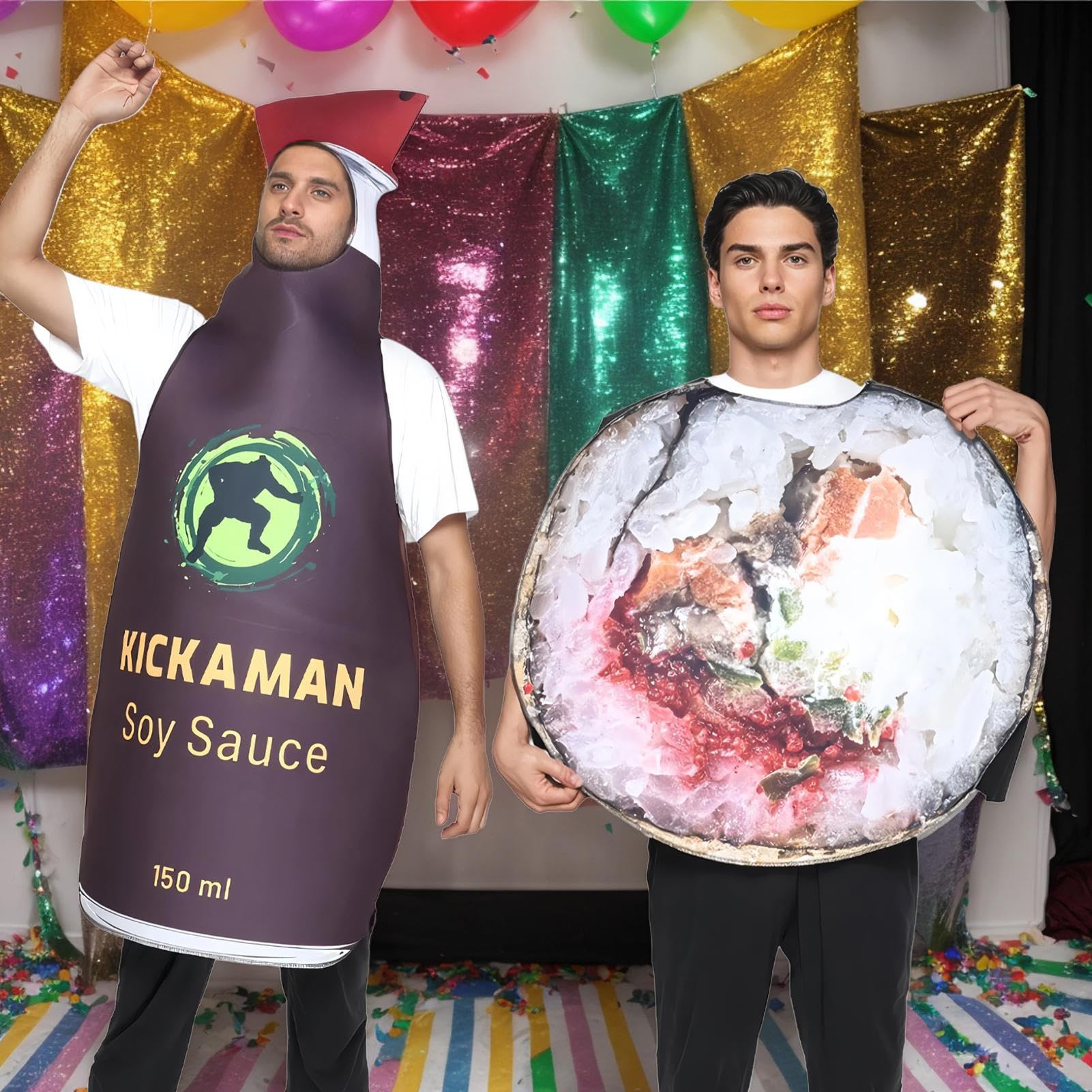Genérico Disfraces De Cosplay De Comida, Traje Sushi Para Fiestas Y Cosplay, Conjuntos De Fiesta Para Pareja En Festivales Carnaval Navidad Halloween