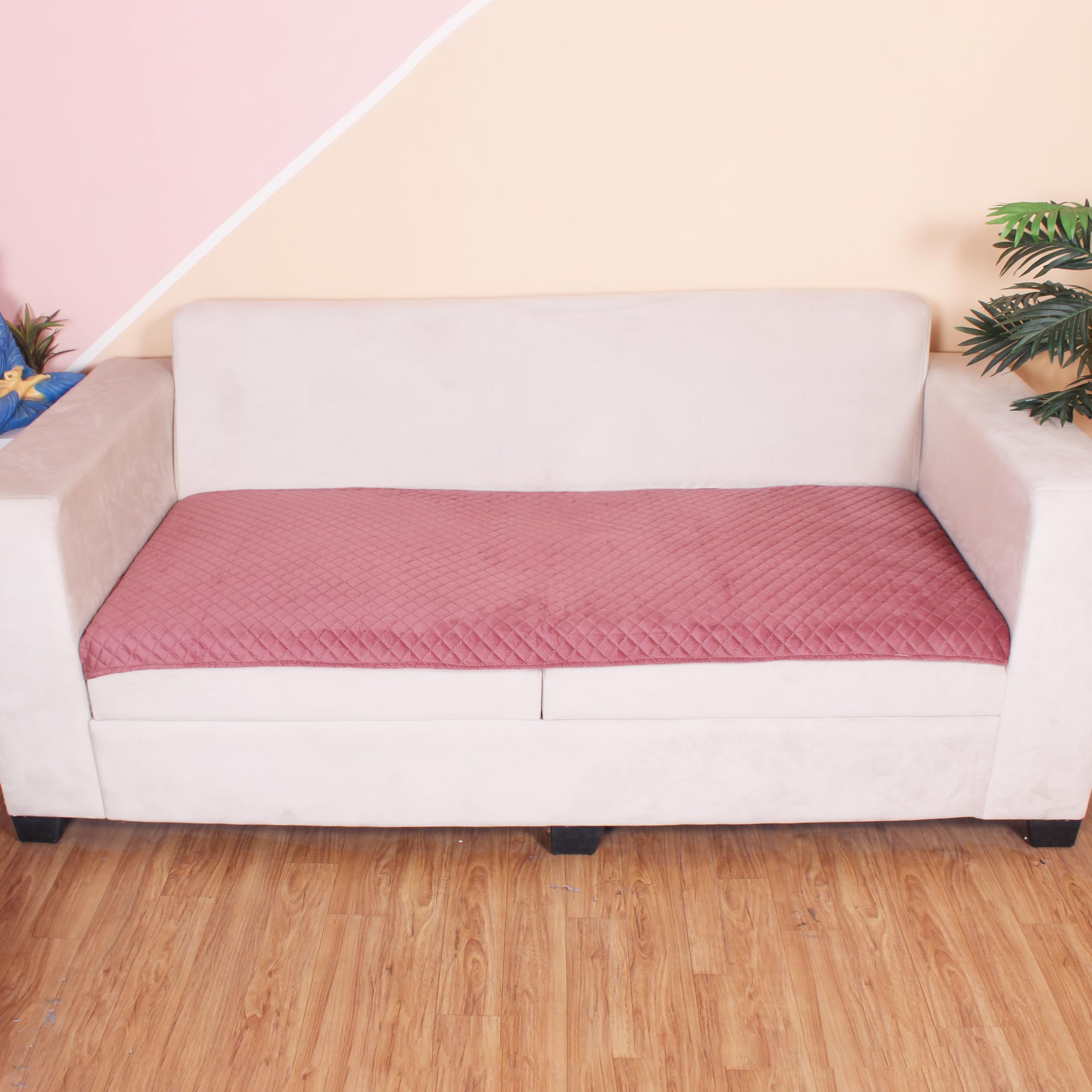 Amazon Brand - Umi L Shape (3 Seater + 3 Seater) Quilted Velvet Sofa Cover Protector, Peach (B0CYBXHQGT) Amazon Price History, Amazon Price Tracker