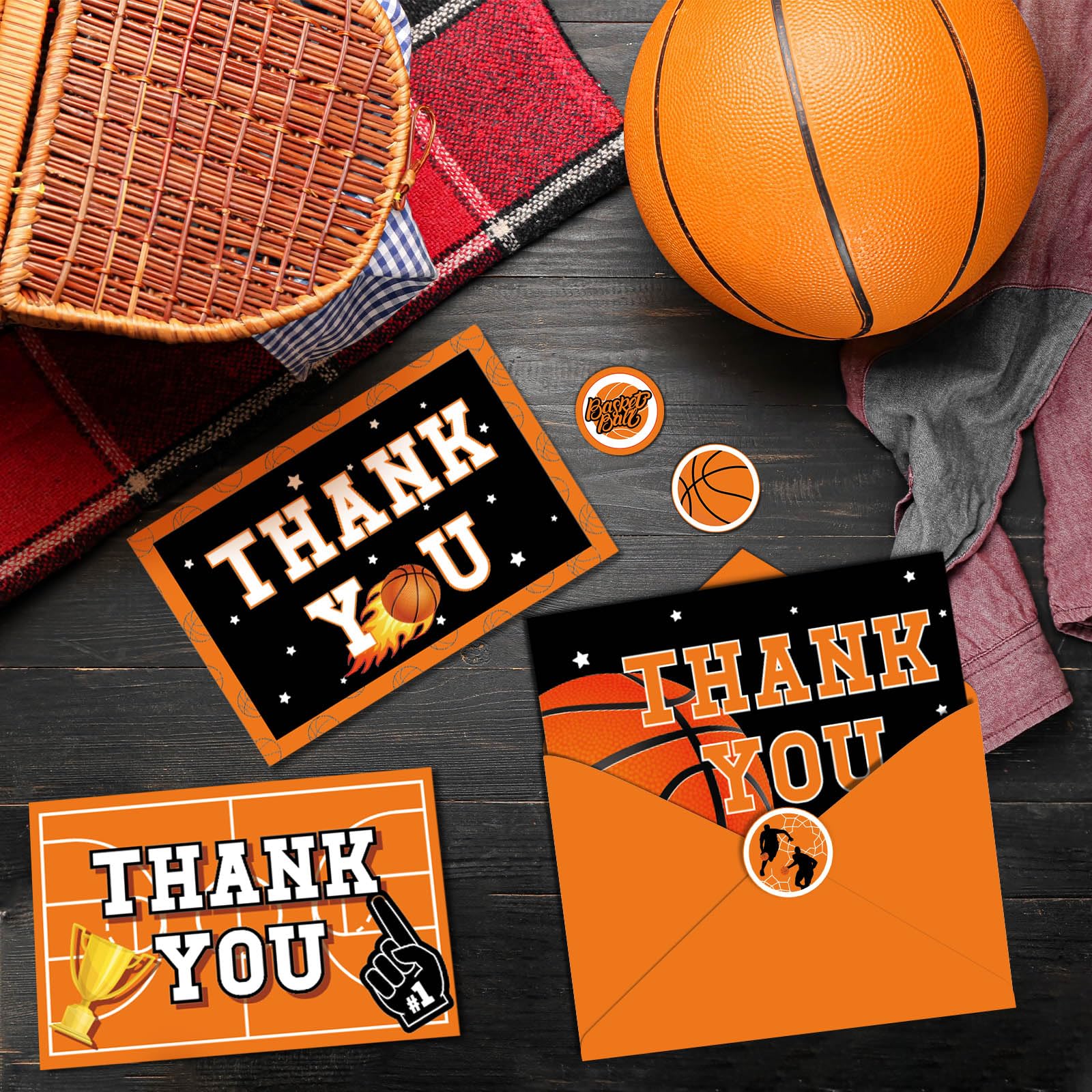 Snapklik.com : ZOIIWA Basketball Thank You Cards