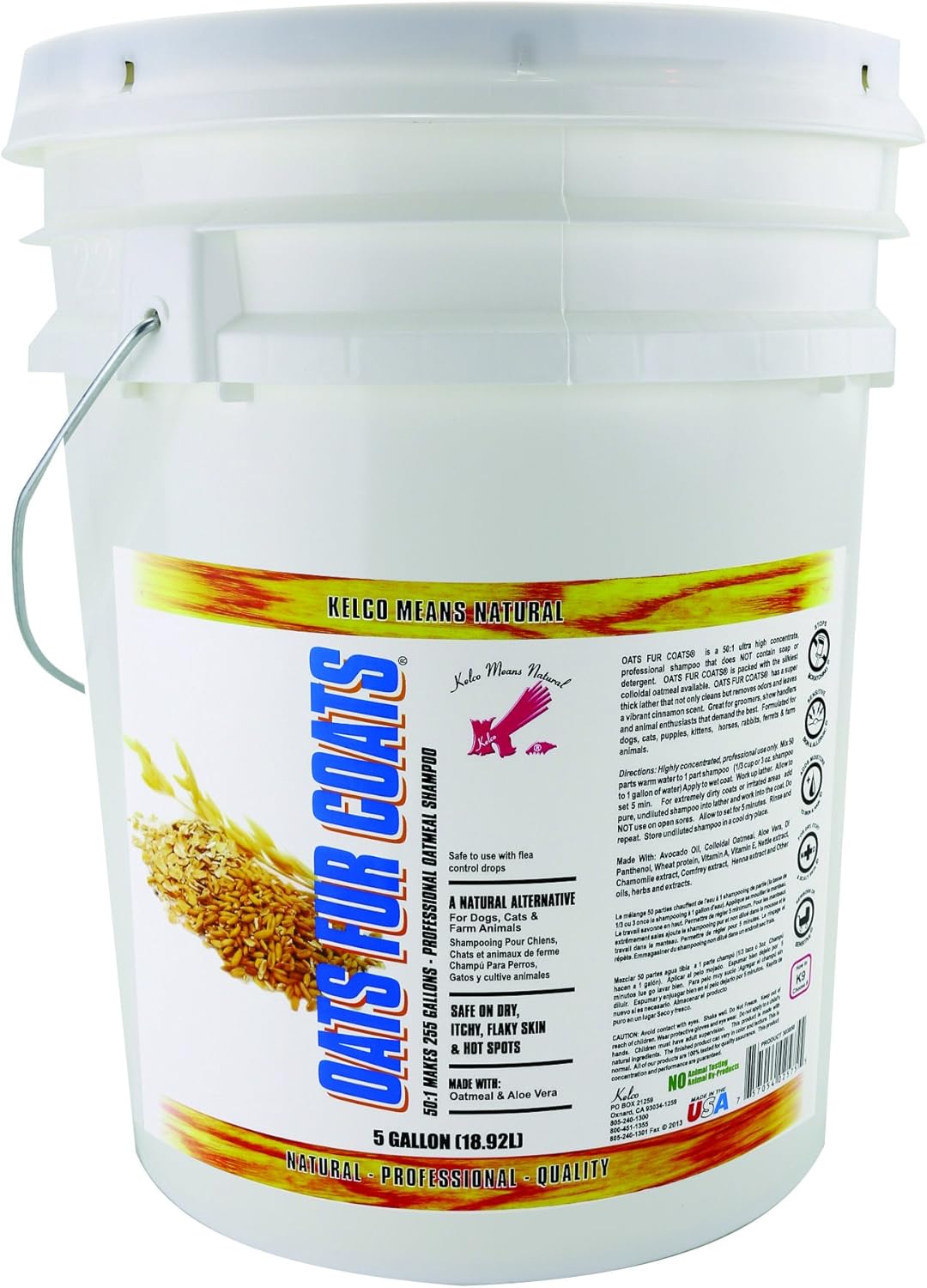Kelco 50:1 Oats-Fur-Coats Shampoo, 5 gal