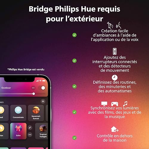 Philips Hue Discover Proiettore da Esterno, Nero - 6
